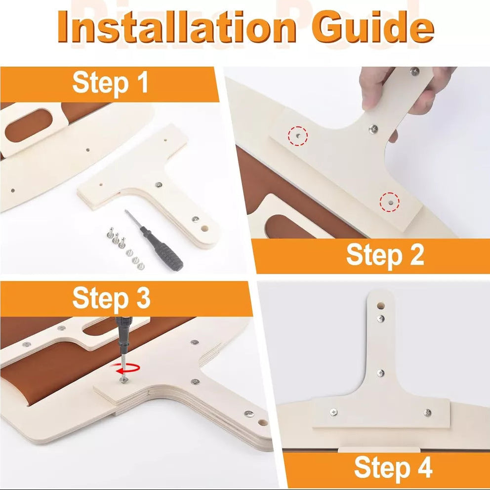 Wooden Pizza Peel with 10-Inch Handle and 14x16in Surface