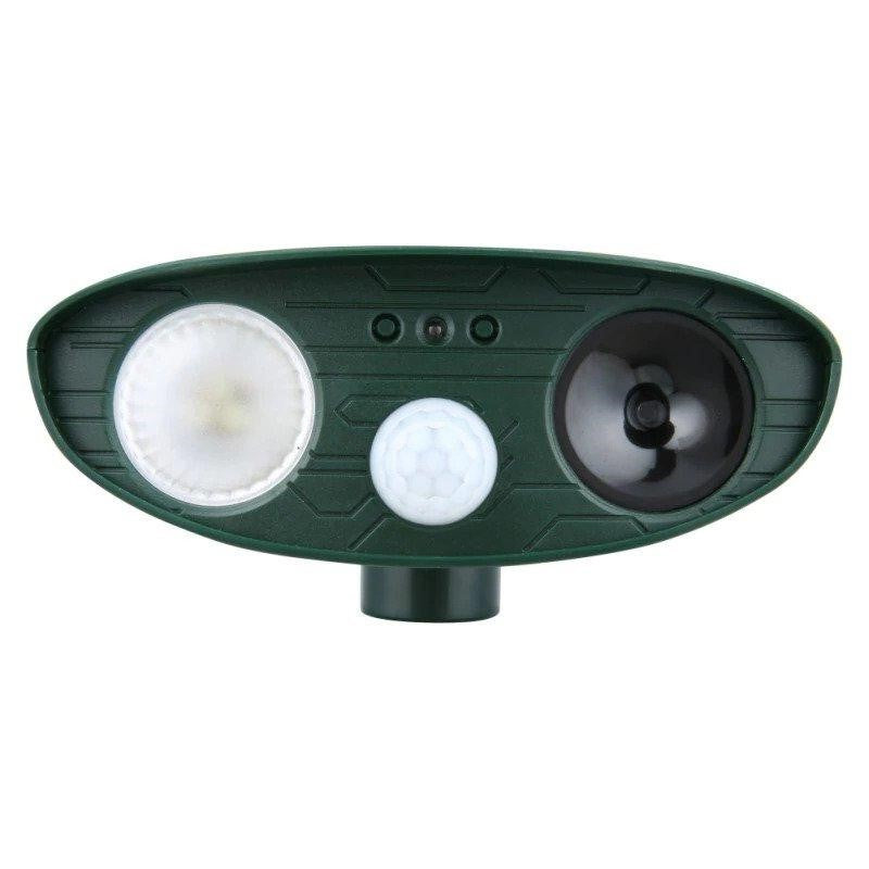 Solar Powered Ultrasonic Rabbit Repeller with Motion Sensor and Flashing Light, 30ft Range