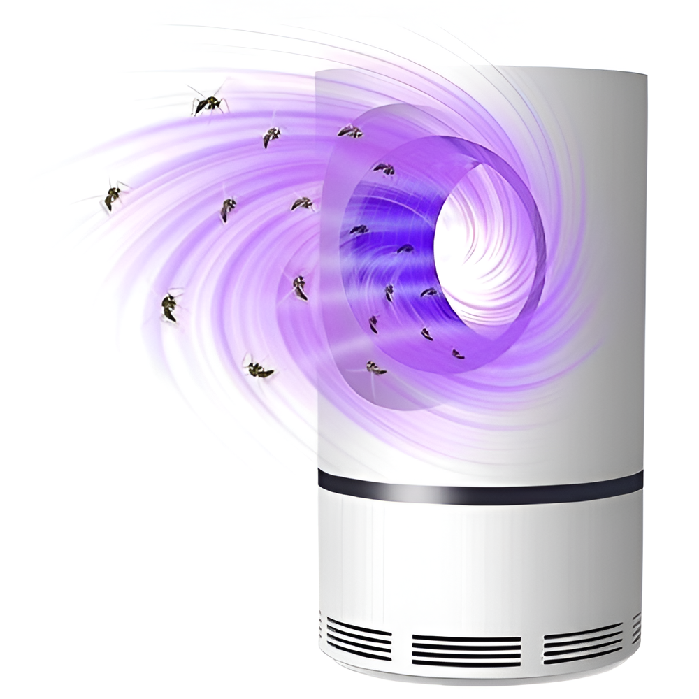 UV Light Mosquito and Fly Trap with Vortex Fan System and Removable Collection Tray