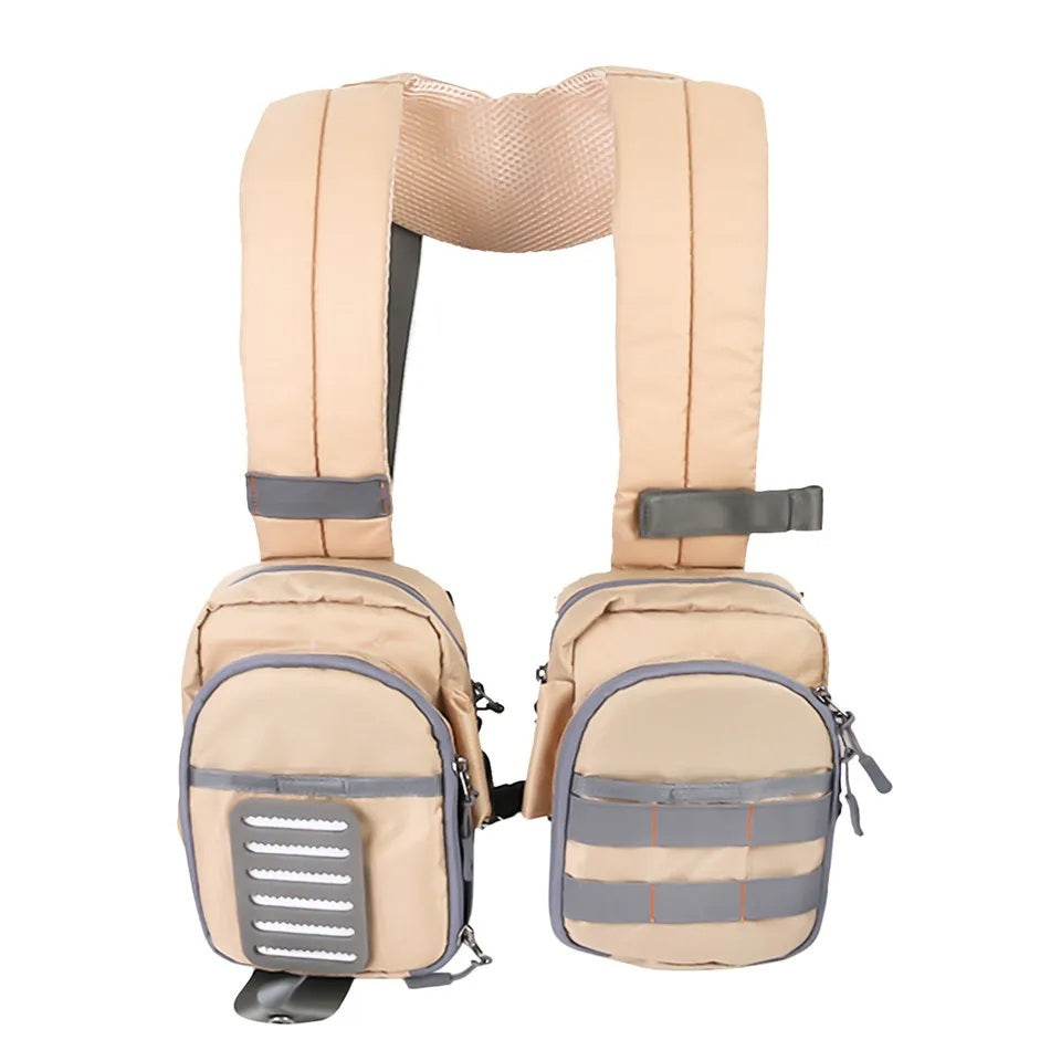 Fishing Tackle Chest Bag with Tool Loops and Mesh Pockets