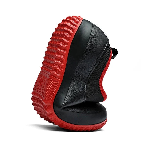 Slip-On Work Shoes with Water-Resistant Construction and Non-Slip Tread