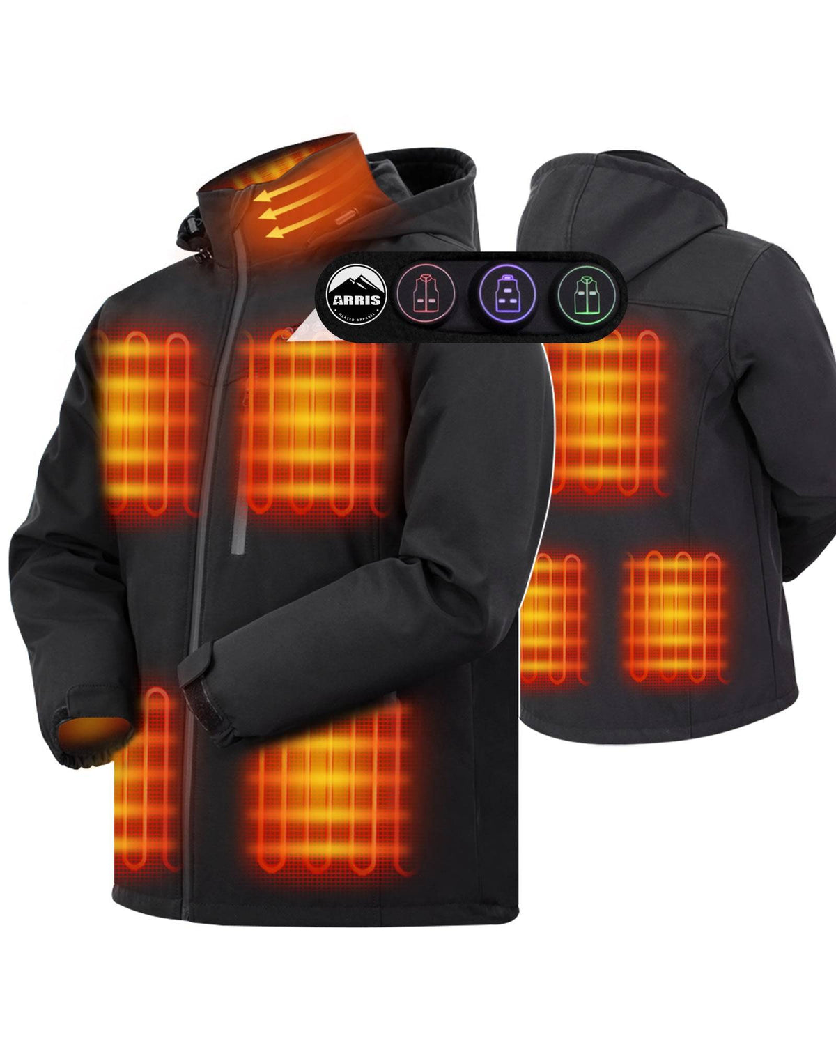 best selling black heated jacket