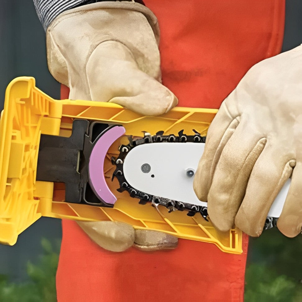 Portable Chainsaw Bar Sharpener with Adjustable Pin Spacing for 14-20in Bars