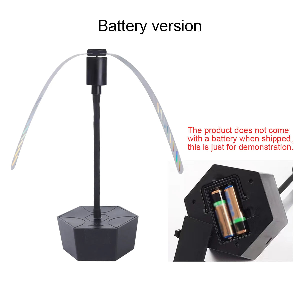 Motion-Based Fly Deterrent Fan with Rechargeable Battery and Retractable Design