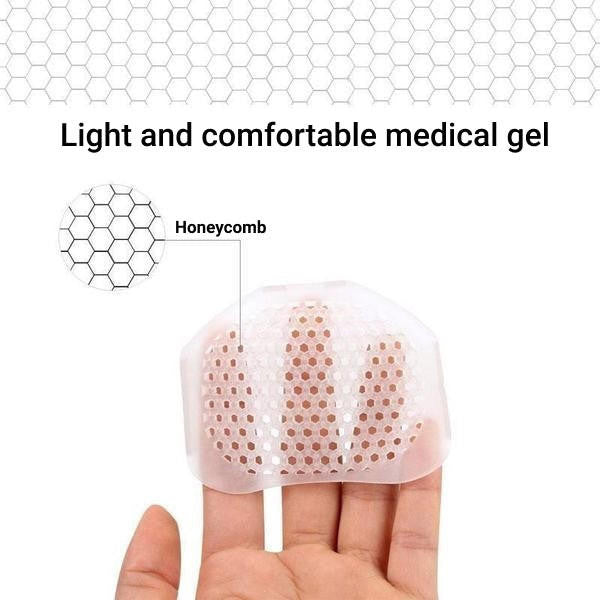 Gel Metatarsal Pads with Ventilated Construction and Adhesive Backing, Set of 2