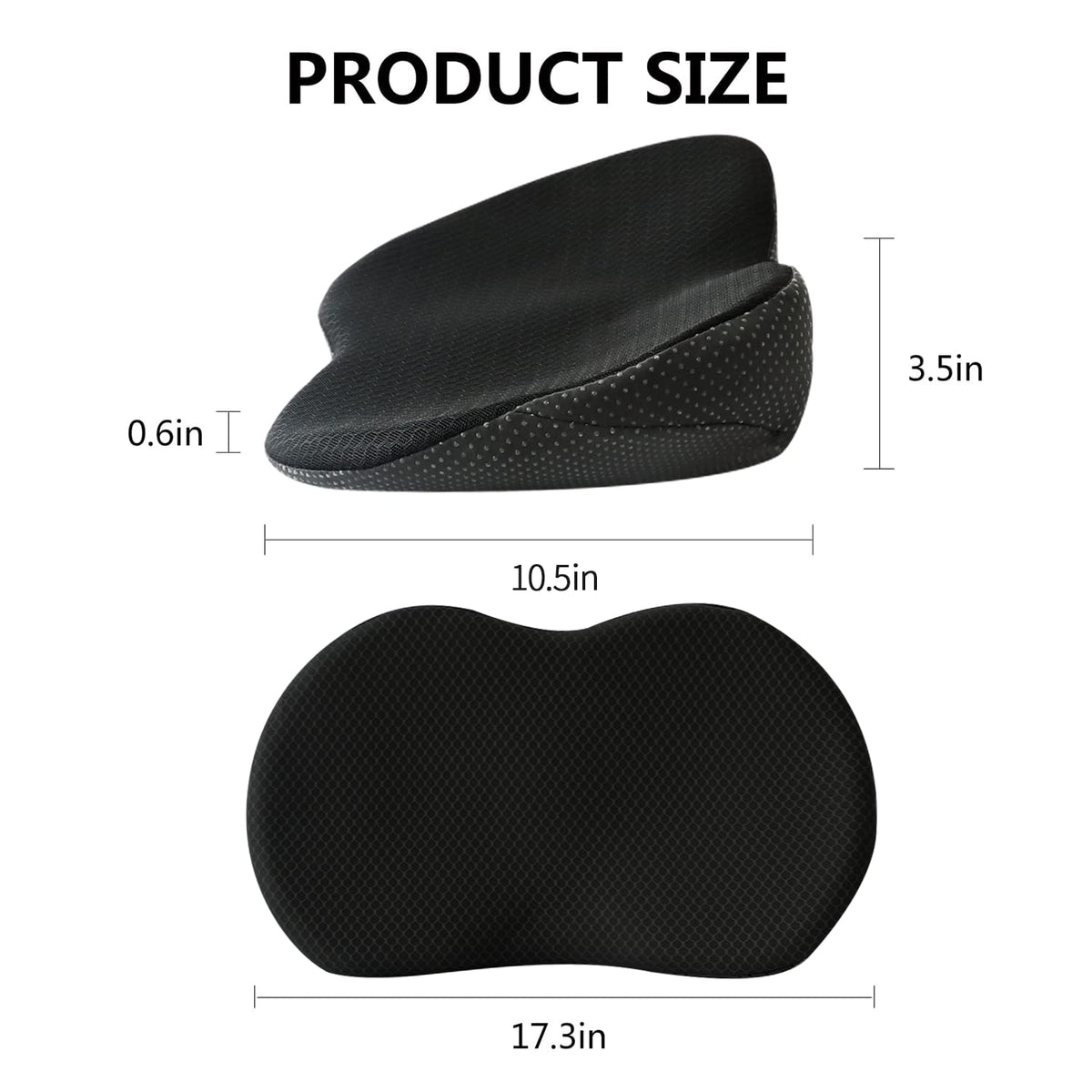 Seat Cushion with Memory Foam and 3.5 Inch Lift Height, Breathable Cover