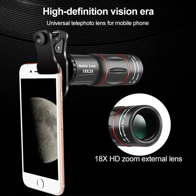18X Smartphone Telescope Lens Kit with Tripod Mount