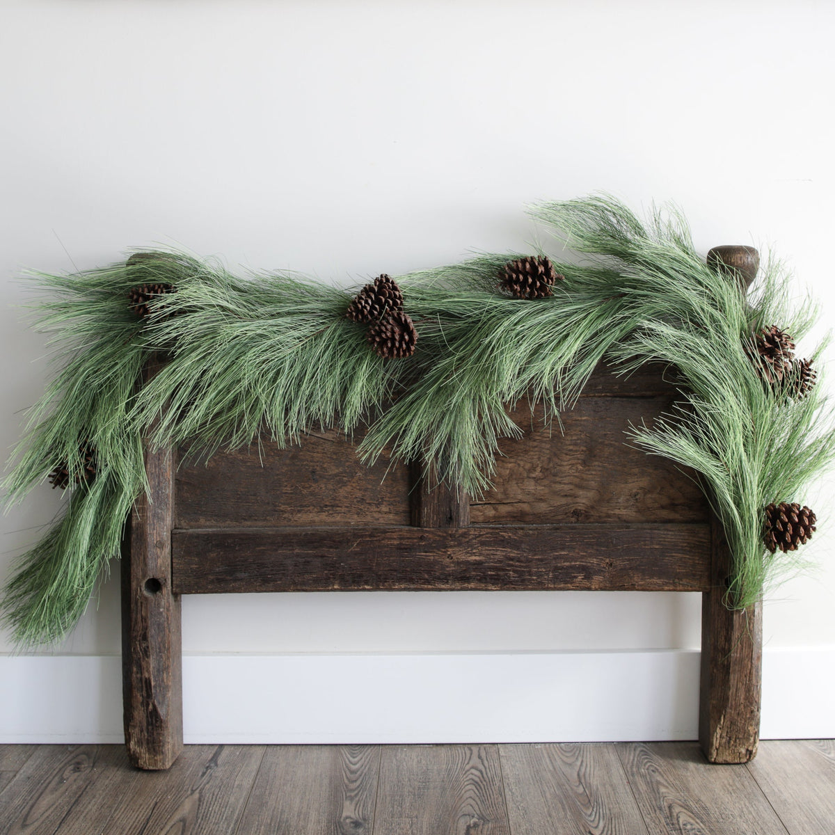 Long Needle Pine Garland with Cones 6ft - Interior Delights
