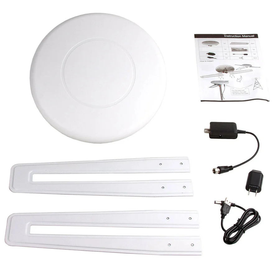 Indoor Outdoor HDTV Antenna with Omnidirectional Reception and Cellular Interference Filter