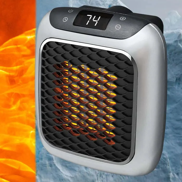 Plug-In Space Heater with Quiet Operation and Auto Shutoff for 250 Sq Ft