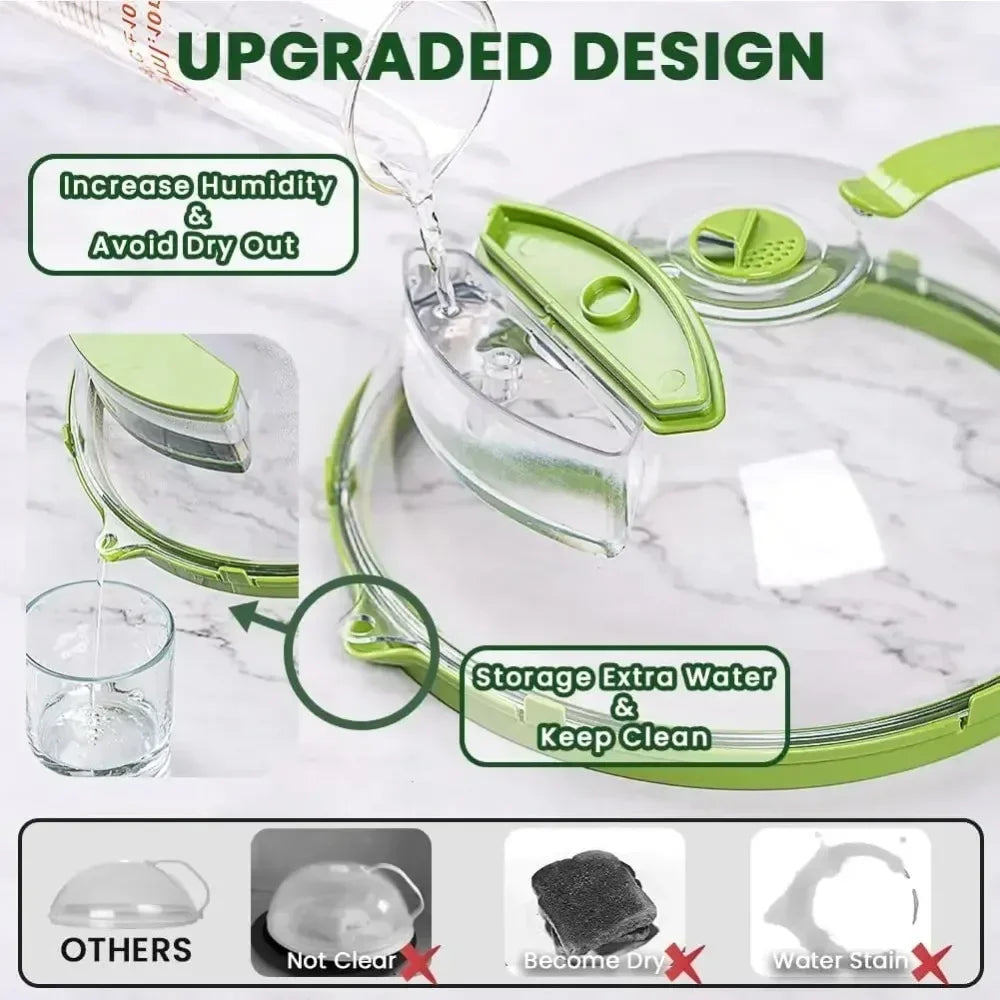 Microwave Splatter Cover with Adjustable Steam Vent and Heat-Resistant Design