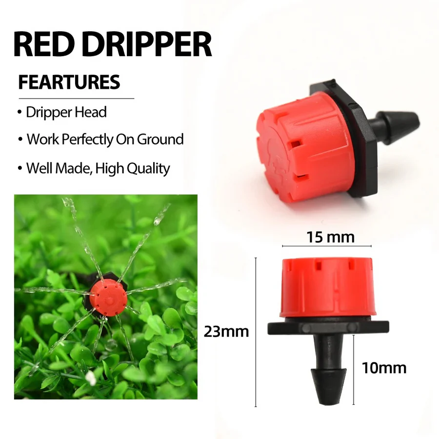 Automatic Drip Irrigation System with Programmable Timer and Pressure Regulator, 32ft