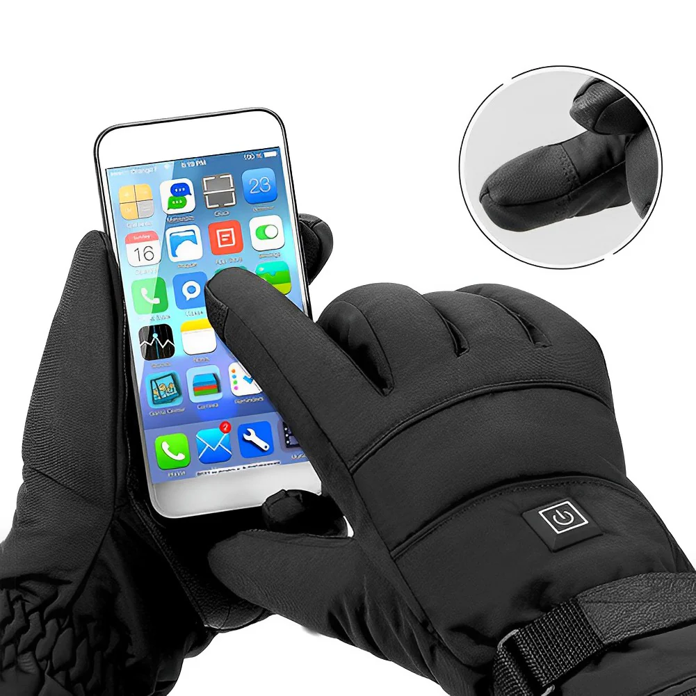 Heated Gloves with Carbon Fiber Elements and Touchscreen Fingertips, 8-Hour Runtime