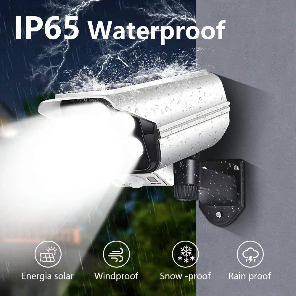 Solar Motion Sensor Floodlight with 2000 Lumens and 360 Degree Rotation, IP65 Waterproof - Alverraliving