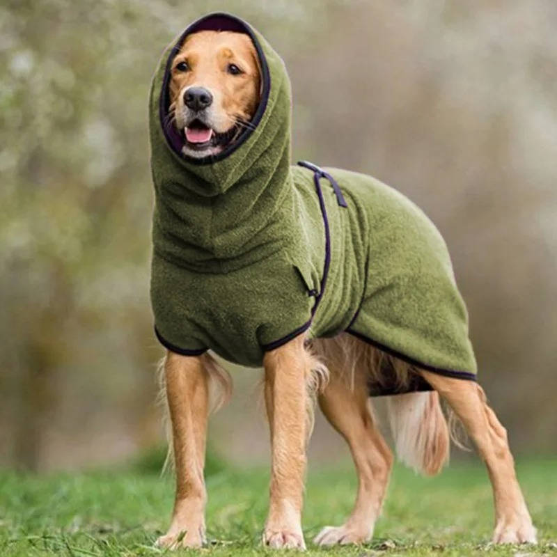 Dog Winter Coat with Reflective Strips and Heat Trapping Lining, Harness Compatible
