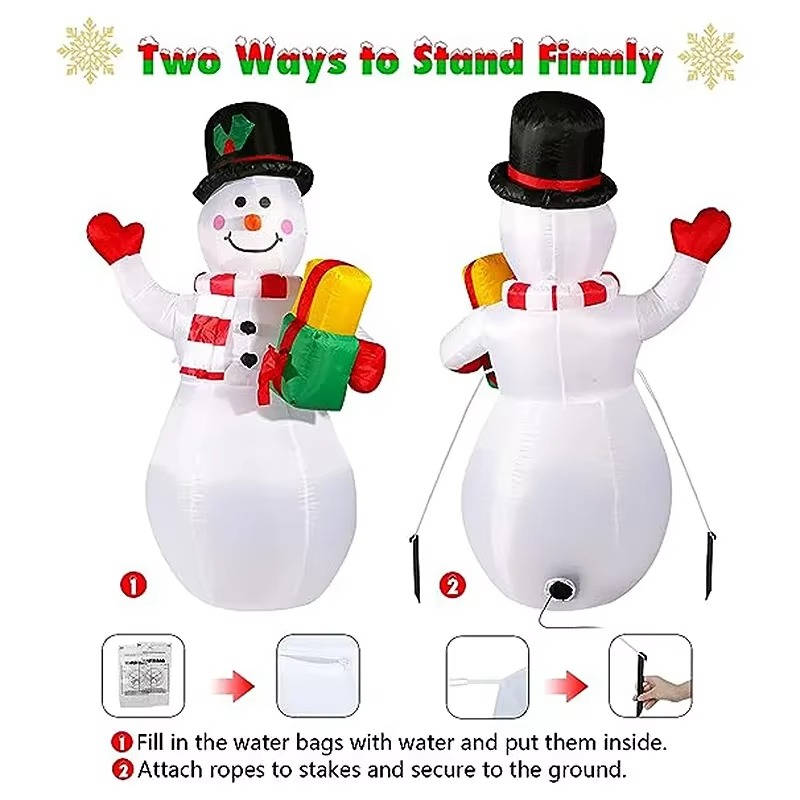 Inflatable Snowman Decoration with Rotating LED Lights and Electric Fan, 5 Feet All Vera Mart