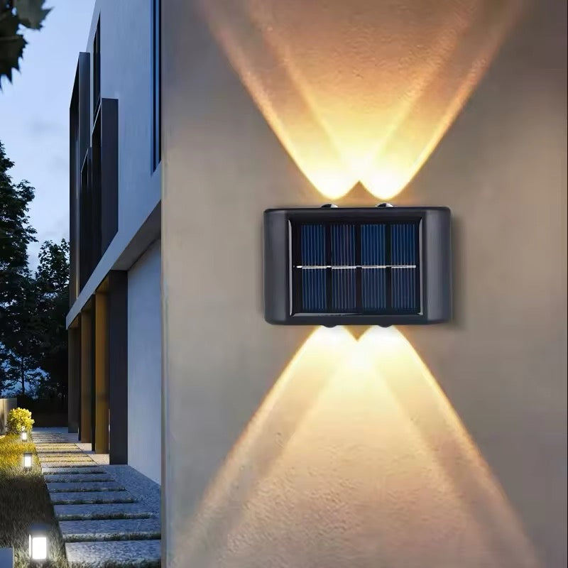 Solar LED Wall Light with Automatic Dusk to Dawn Sensor and Weather Resistant Design
