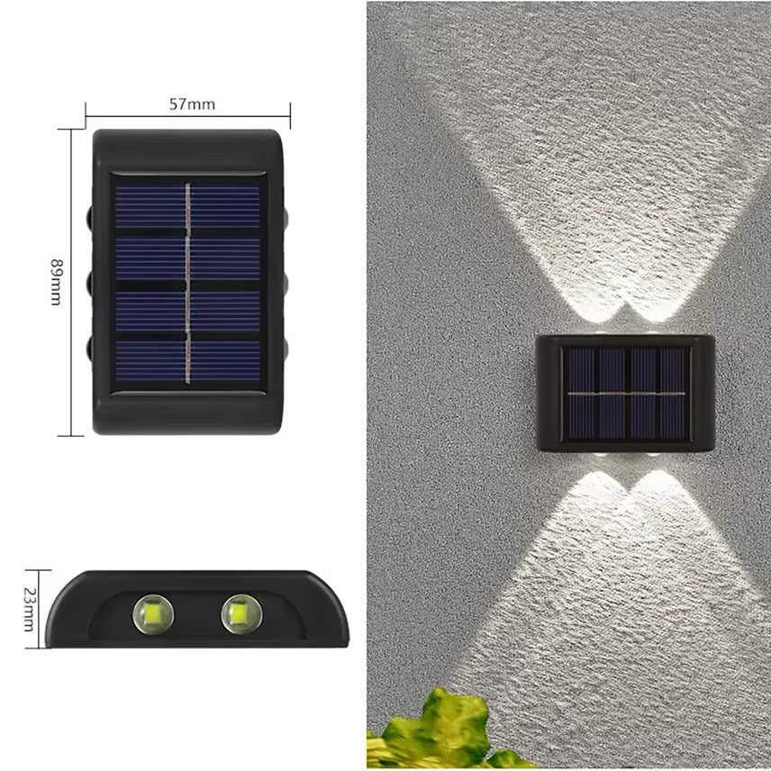 Solar LED Wall Light with Automatic Dusk to Dawn Sensor and Weather Resistant Design