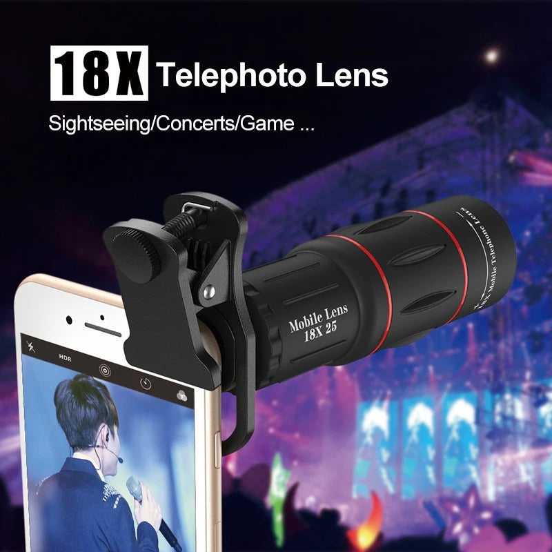 18X Smartphone Telescope Lens Kit with Tripod Mount