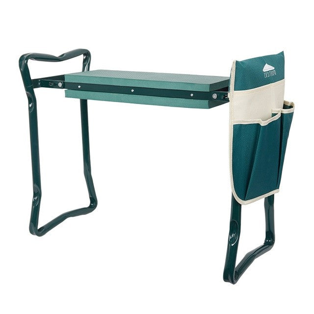 Garden Kneeler and Seat with Dual Position Frame and Tool Pouch, Foldable