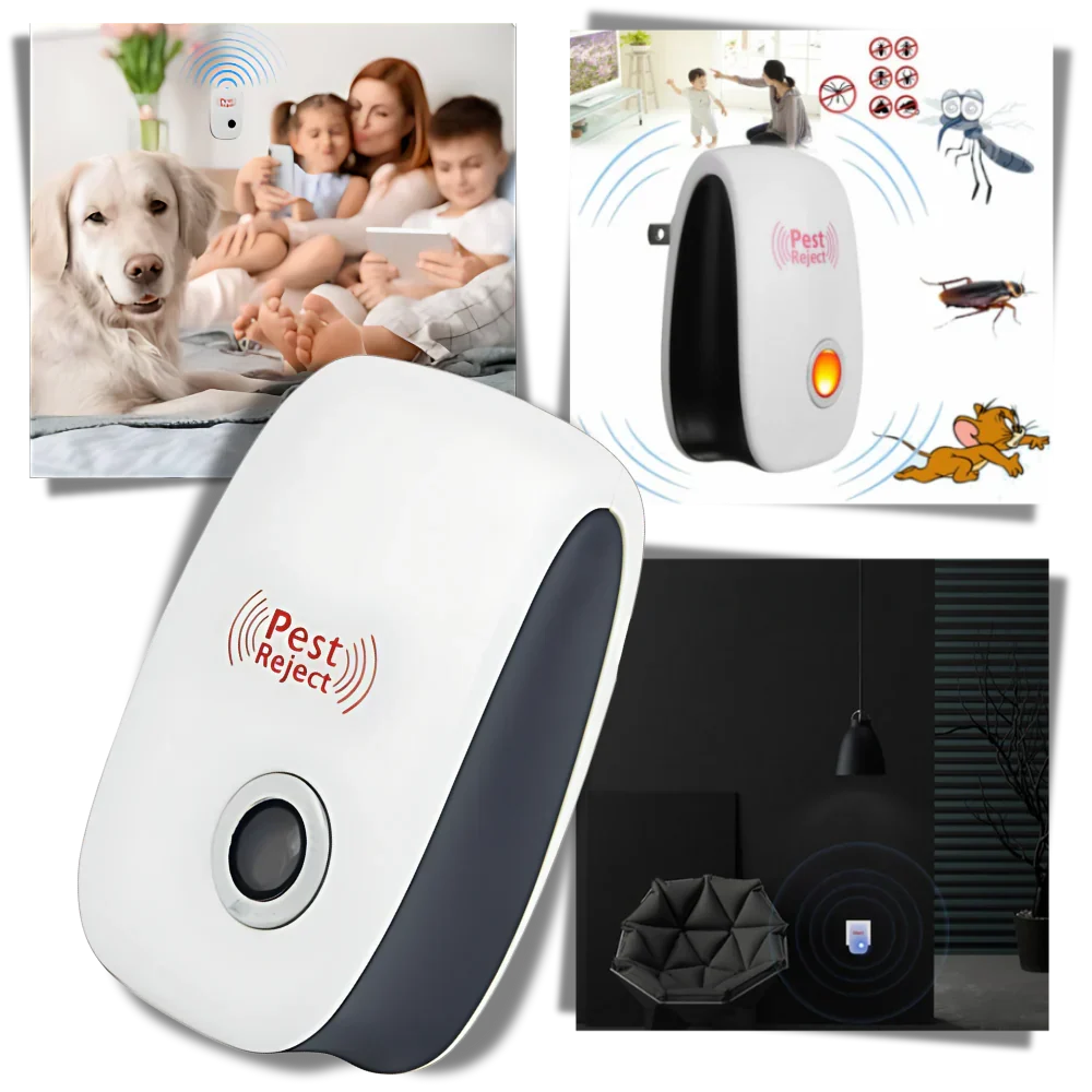 Ultrasonic Pest Repeller with 1290 Square Foot Coverage and Pet Safe Frequencies