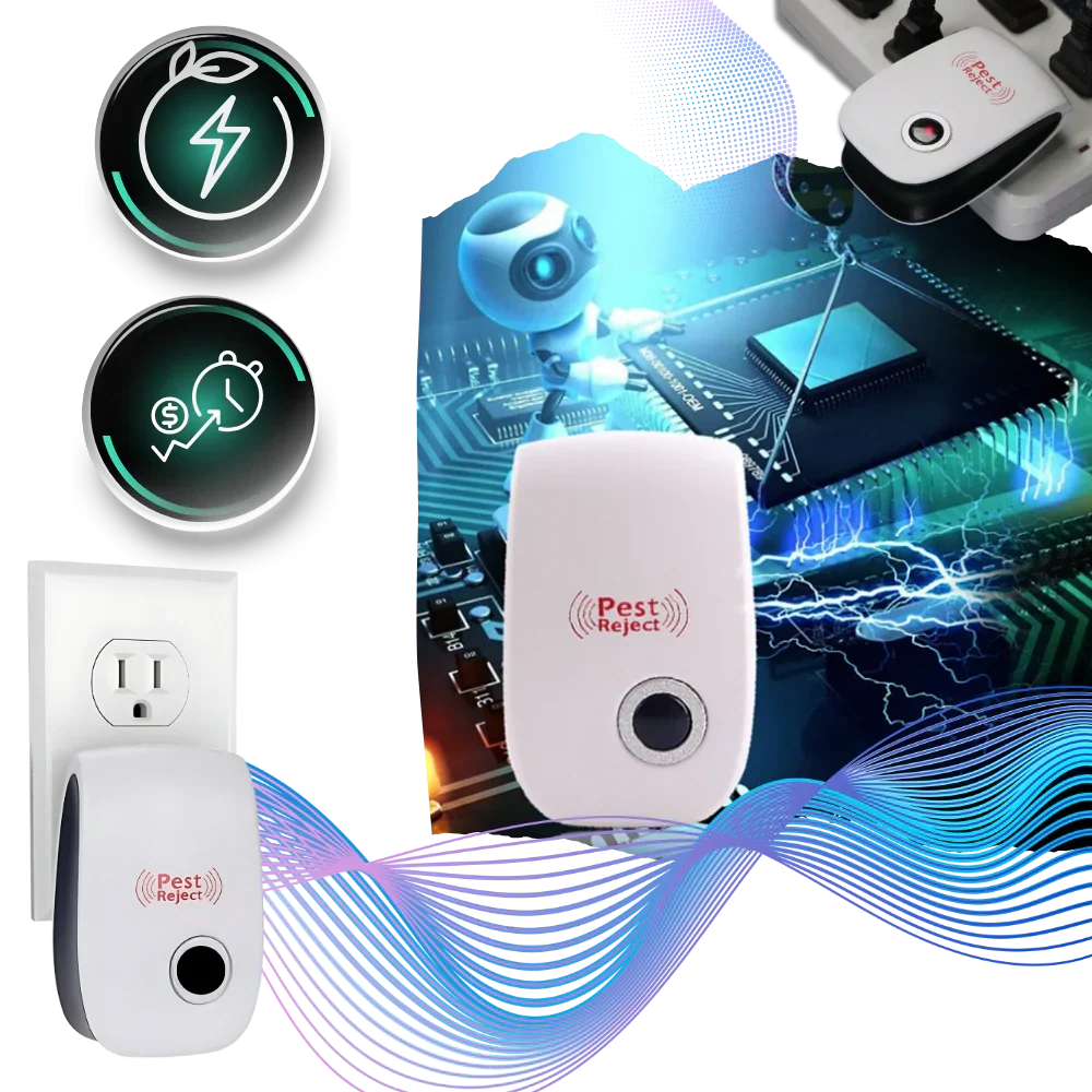 Ultrasonic Pest Repeller with 1290 Square Foot Coverage and Pet Safe Frequencies