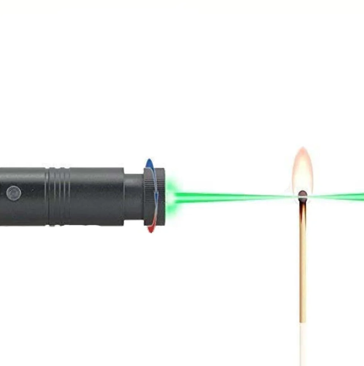 Dual Beam Laser Pointer with Adjustable Focus and Safety Lock, Rechargeable