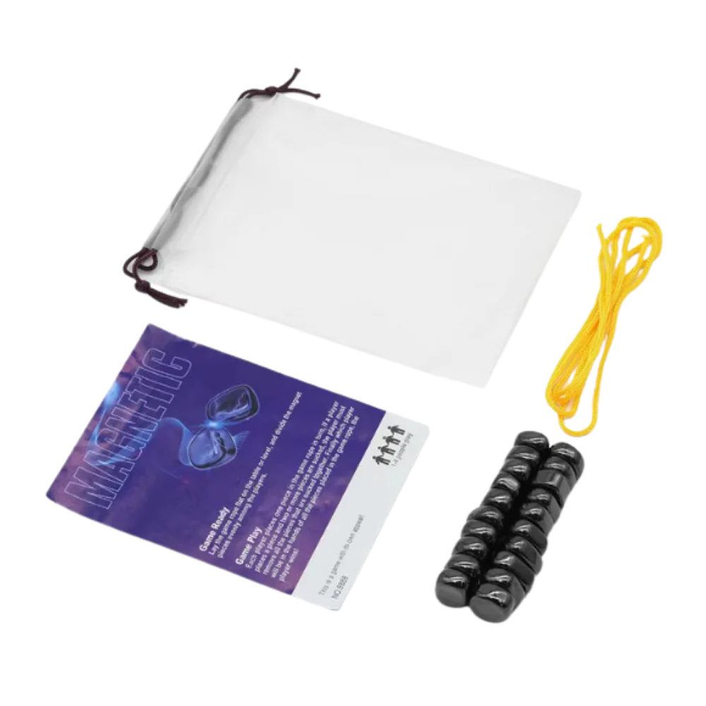 Magnetic Placement Game with Adjustable Rope Boundary and Storage Bag