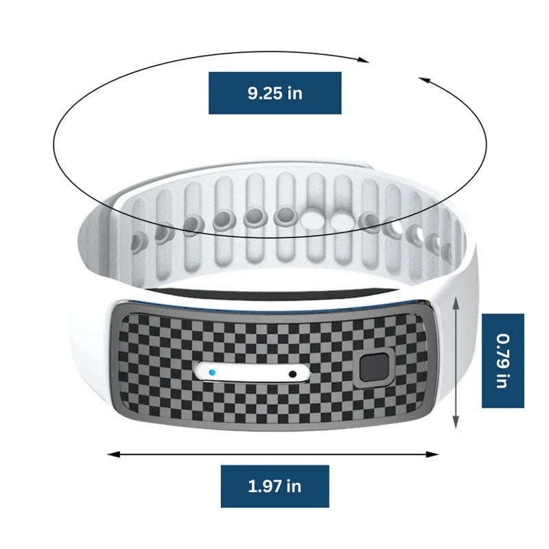 Ultrasonic Mosquito Deterrent Bracelet with 360-Degree Coverage and 7-Day Battery