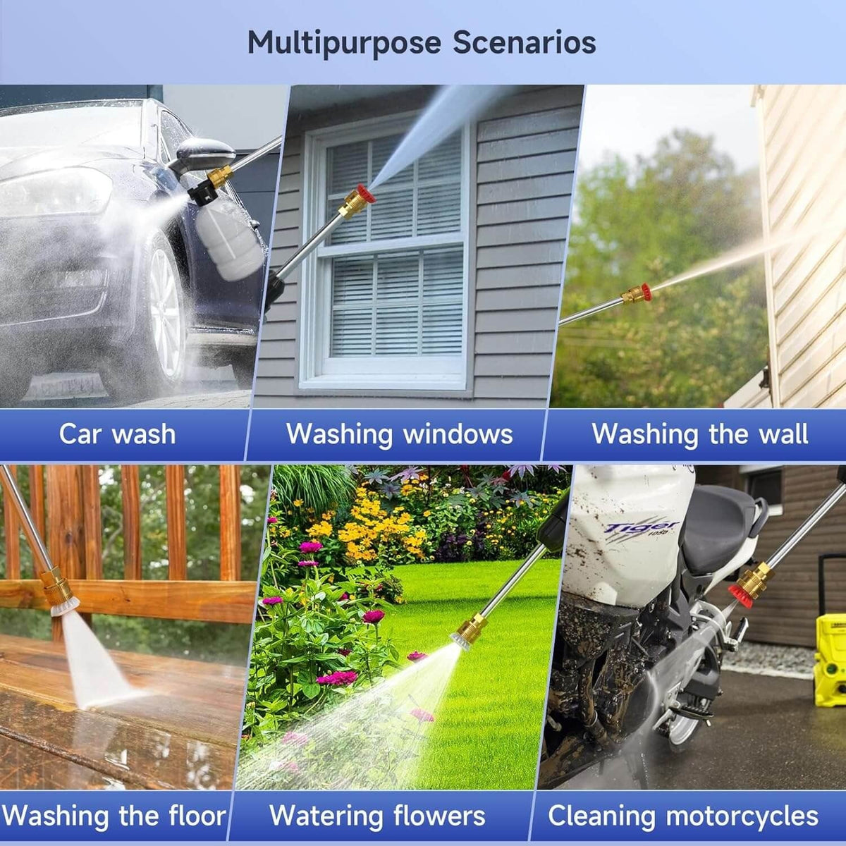 Handheld Pressure Washer with Rechargeable Battery and 12,000 RPM Motor