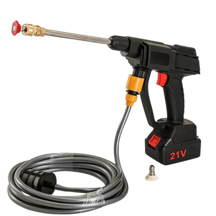 Cordless Pressure Washer with Two Rechargeable Batteries Nozzles and Water Hose