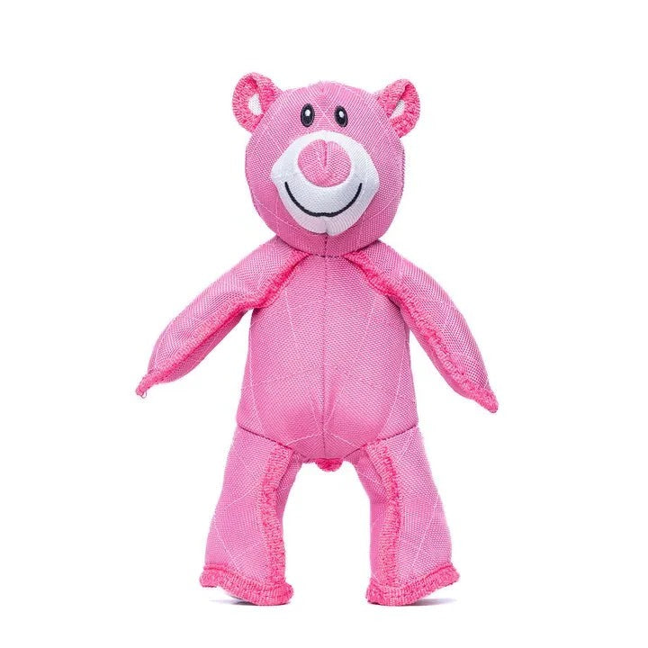 Reinforced Bear Dog Toy with Squeaker and Chew Resistant Nylon Rubber, 8x10 Inches