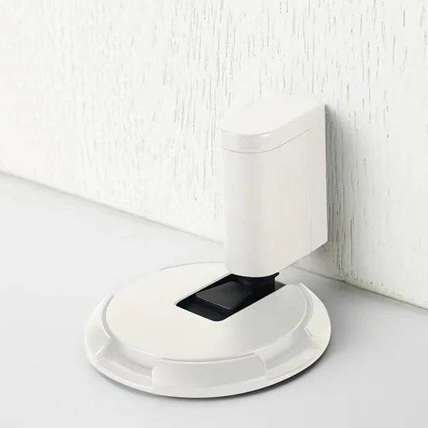 Adjustable Door Stopper with Locking Grip and Dual Installation, Zinc Alloy