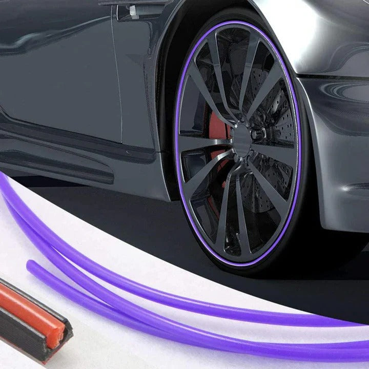 Rubber Wheel Rim Protector Strip with Adhesive Backing and Adhesive Booster, 8 Meter Roll