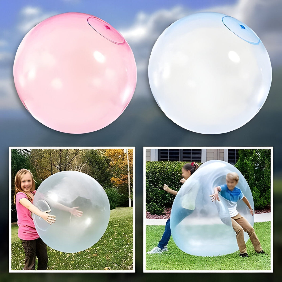 Magic Stretchy Bubble Ball Toy That Inflates Large for Indoor, Garden and Pool Play