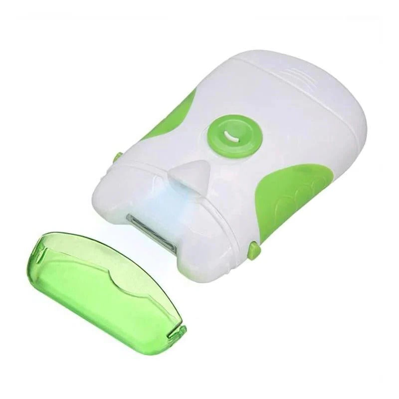 Electric Nail Clipper with LED Light and Rotating Filing Blade