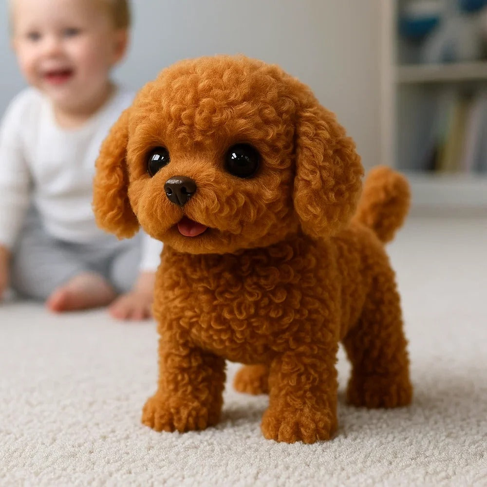 Interactive Plush Puppy with Walking Motion and Sound Effects