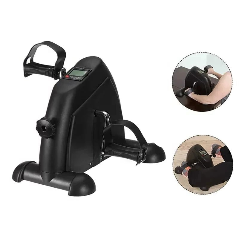 Mini Under Desk Pedal Exerciser with Adjustable Resistance and LCD Monitor for Home and Office
