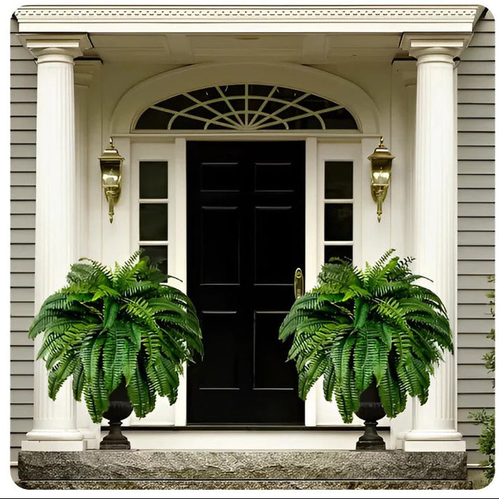 Artificial Boston Fern with 18 Stems and UV Resistant Polyethylene, 27.5in Spread