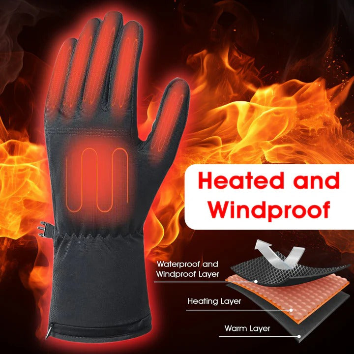 Heated Gloves with Touchscreen Fingers and Far Infrared Heat, 6-Hour Battery