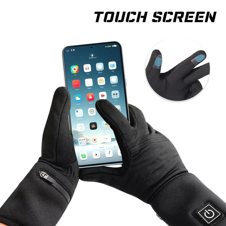 Heated Gloves with Touchscreen Fingers and Far Infrared Heat, 6-Hour Battery