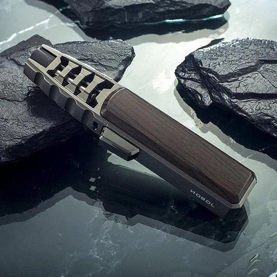 Butane Torch with Adjustable Flame Control and Windproof Blue Flame