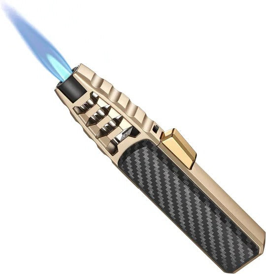 Butane Torch with Adjustable Flame Control and Windproof Blue Flame