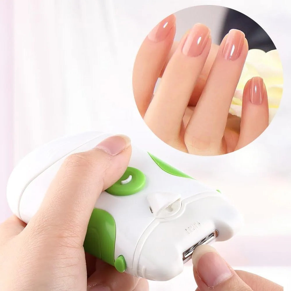 Electric Nail Clipper with LED Light and Rotating Filing Blade
