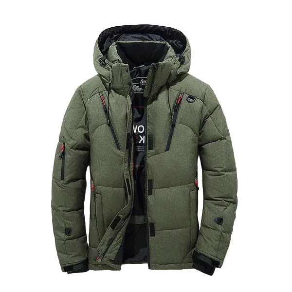 Insulated Winter Coat with Removable Hood and Full Zip Front in Five Colors