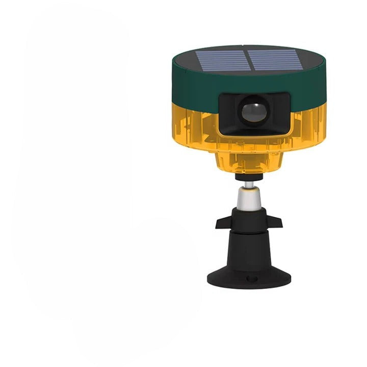 Motion-Activated Solar Pest Deterrent with LED Strobe and Ultrasonic Sound, 26.2ft Range
