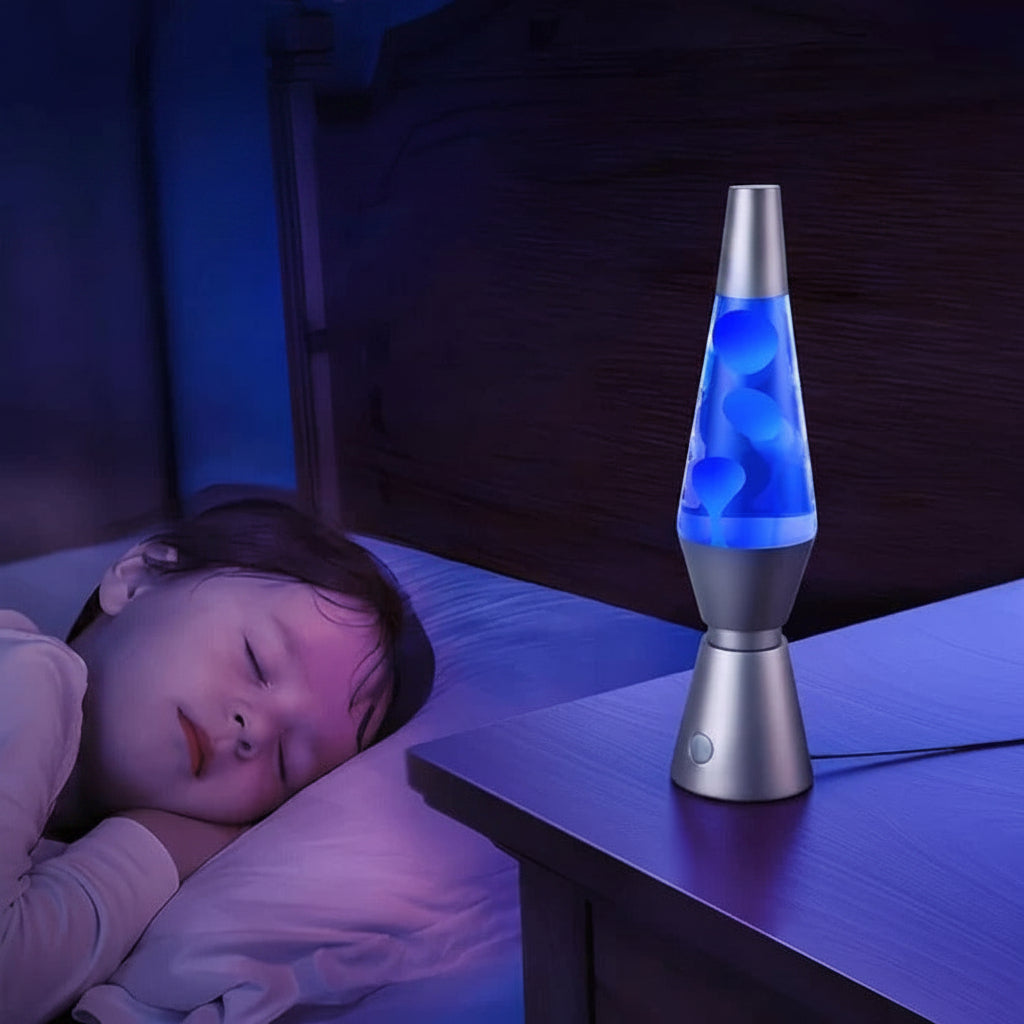Color Changing Lava Lamp with Wireless Remote Control and LED Heating, 17 Colors