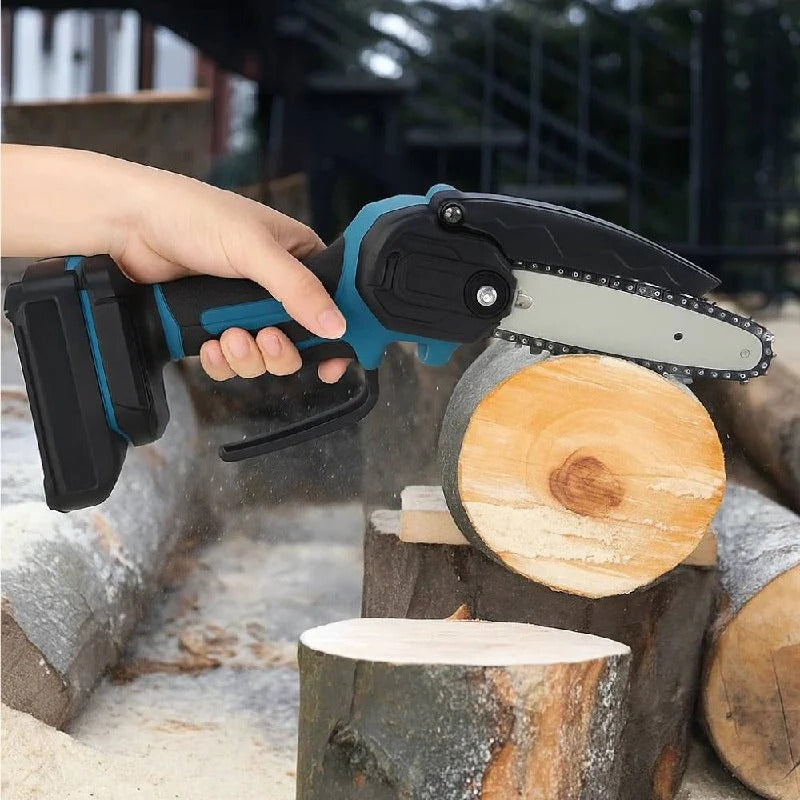 Cordless Electric Chainsaw with 1000W Motor and 30-Minute Battery Runtime