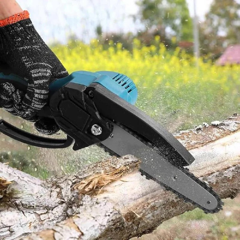 Cordless Electric Chainsaw with 1000W Motor and 30-Minute Battery Runtime