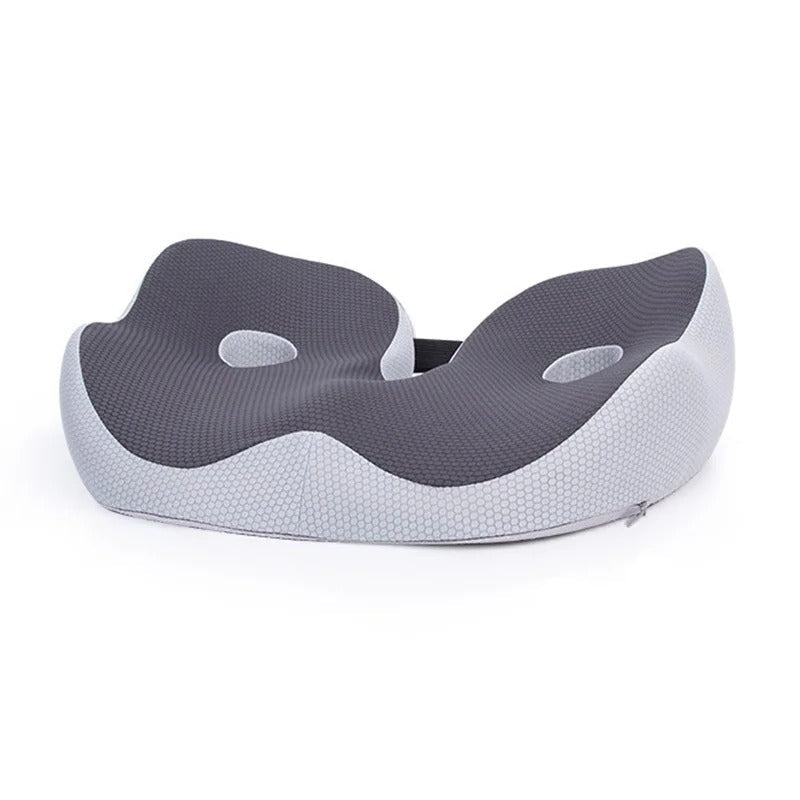 Ergonomic Seat Cushion with Memory Foam and Adjustable Straps for Office and Car Seats